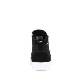 Supra Womens STACKS MID Black/Black/white High Top Shoes | CA-13425